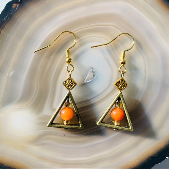 Triangle Earrings - Picture 2 of 3